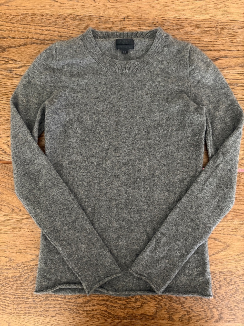 J. Crew Collection Italian Cashmere Lightweight Crewneck Rolled Hem Sweater